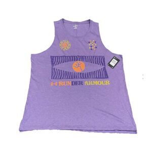 NWT Under Armour Light Purple Mens Runderarmour Tank Size S Workout Run Sport